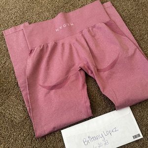 NVGTN Pink Contour Seamless Leggings
